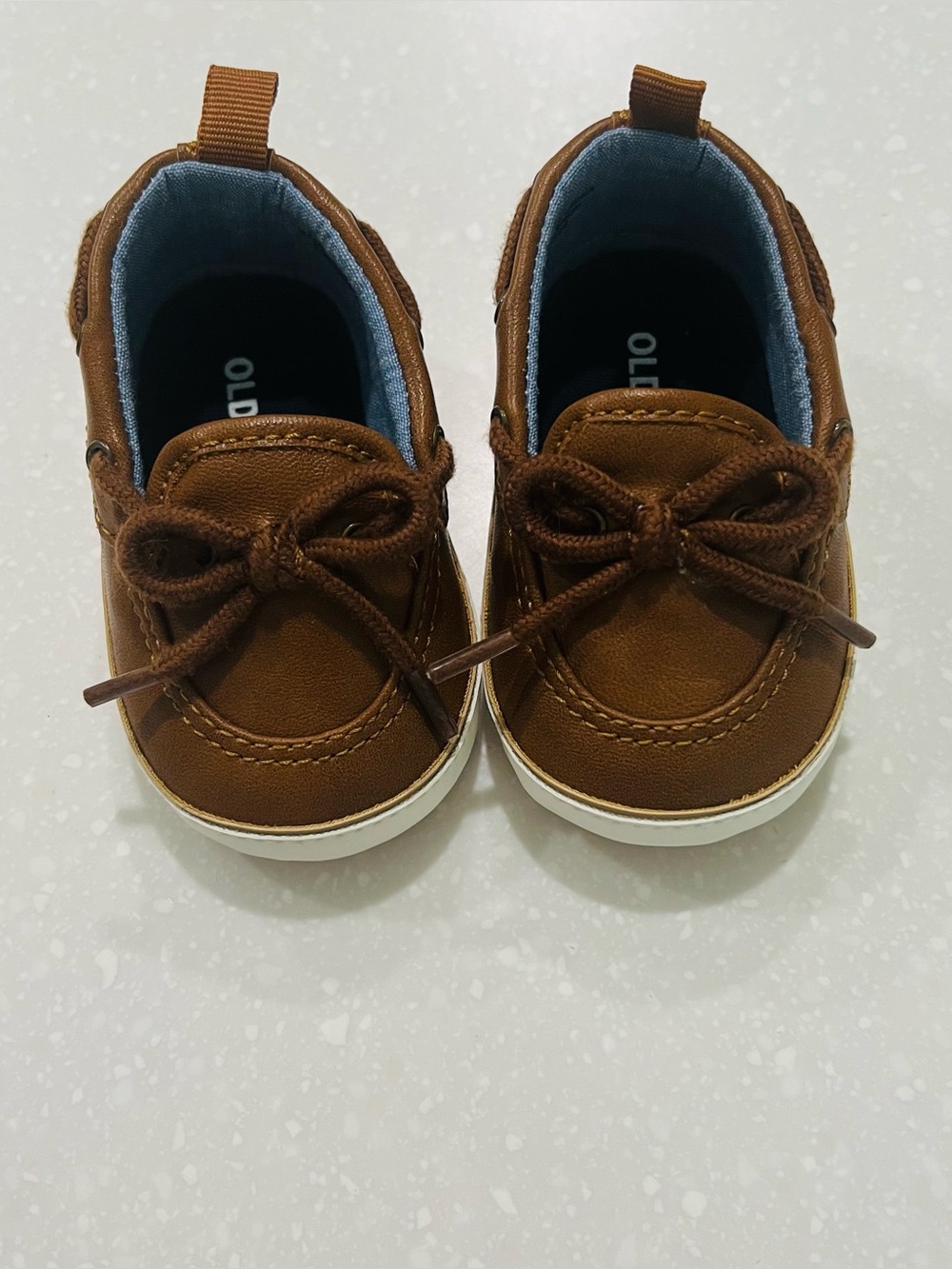 Old Navy Baby Boy Brown Leather Shoes 0-3m